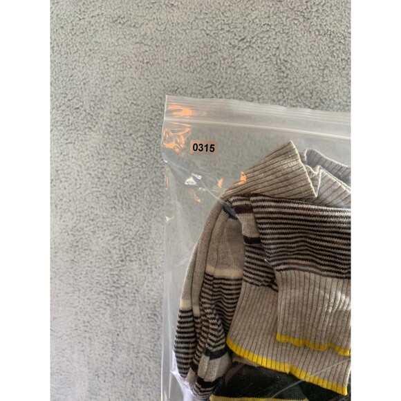 Men's (XXL) XG Cotton Striped Gray Yellow Black Longsleeve Sweater - Picture 13 of 13